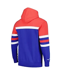 Men's Mitchell & Ness Royal, Red Denver Nuggets Head Coach Pullover Hoodie