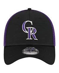 Men's New Era Black Colorado Rockies Neo 39THIRTY Flex Hat