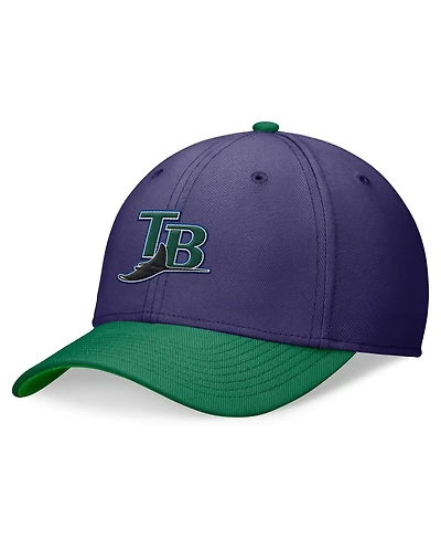 Men's Nike Purple, Green Tampa Bay Rays Cooperstown Collection Rewind Swooshflex Performance Hat