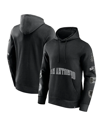Men's Fanatics Black San Antonio Spurs Home Court Pullover Hoodie