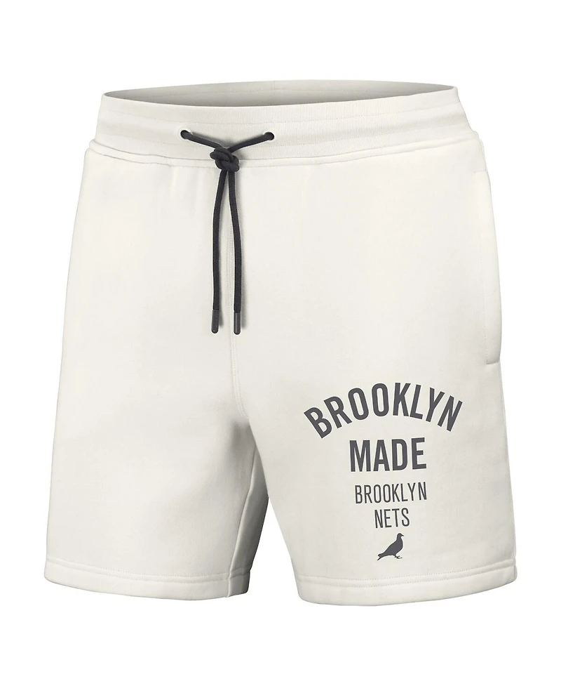 Men's Nba x Staple Cream Brooklyn Nets Heavyweight Fleece Shorts
