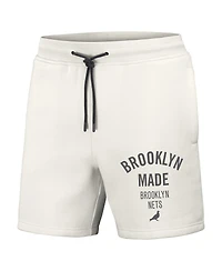 Men's Nba x Staple Cream Brooklyn Nets Heavyweight Fleece Shorts
