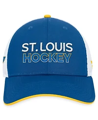 Men's Fanatics Blue, White St. Louis Blues Authentic Pro Alternate Jersey Adjustable Trucker Hat