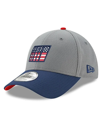 Men's New Era Gray, Navy Nascar Salute 9FORTY Adjustable Hat