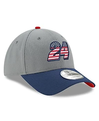 Men's New Era Gray, Navy William Byron Salute 9FORTY Adjustable Hat