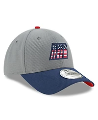 Men's New Era Gray, Navy Nascar Salute 9FORTY Adjustable Hat