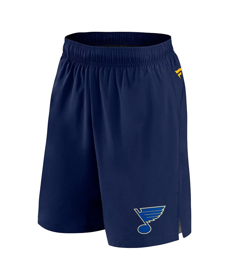 Men's Fanatics Navy St. Louis Blues Authentic Pro Tech Shorts