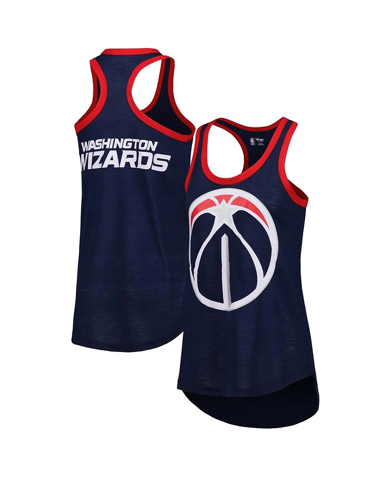 Women's G-iii 4Her by Carl Banks Navy Washington Wizards Showdown Scoop-Neck Racerback Tank Top