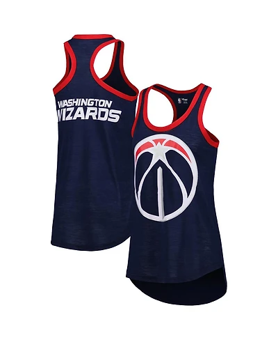 Women's G-iii 4Her by Carl Banks Navy Washington Wizards Showdown Scoop-Neck Racerback Tank Top