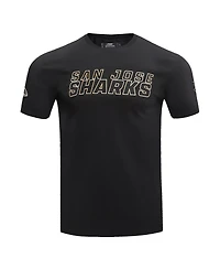 Men's Pro Standard Black San Jose Sharks Wordmark T-shirt