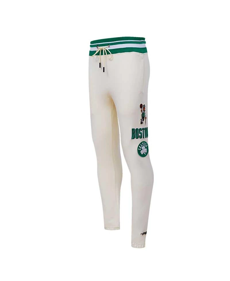 Men's Pro Standard Cream Boston Celtics Retro Classic Fleece Sweatpants