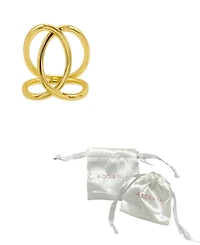 Adornia 14K Gold-Plated Tall Infinity Ring