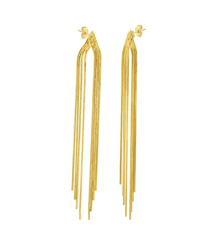 Adornia 14K Gold-Plated Multi-Strand Slinky Drop Earrings