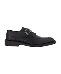 Karl Lagerfeld Paris Men's White Label Monk Strap Moc Toe with Fringe Shoes