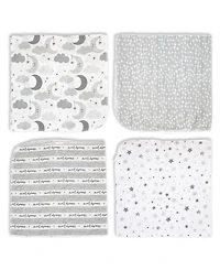 Tendertyme Baby Boys or Girls Sweet Dreams Receiving Blankets, Pack of 4