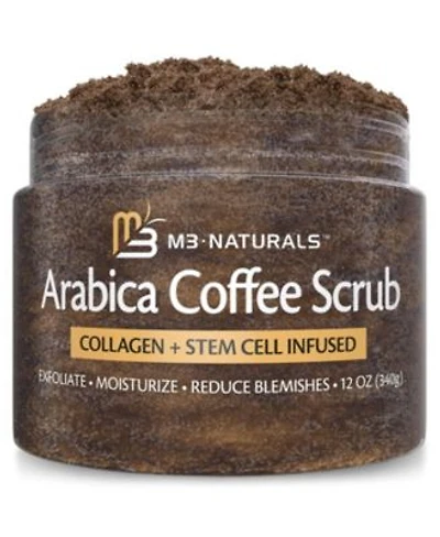 M3 Naturals Brown Sugar Body Scrub With Collagen Stem Cell Exfoliating Body Scrubber Face Cleanser Fight Skin Care Appearance Cellulite Fine Line Stretch Mark Spider Veins 12 Oz