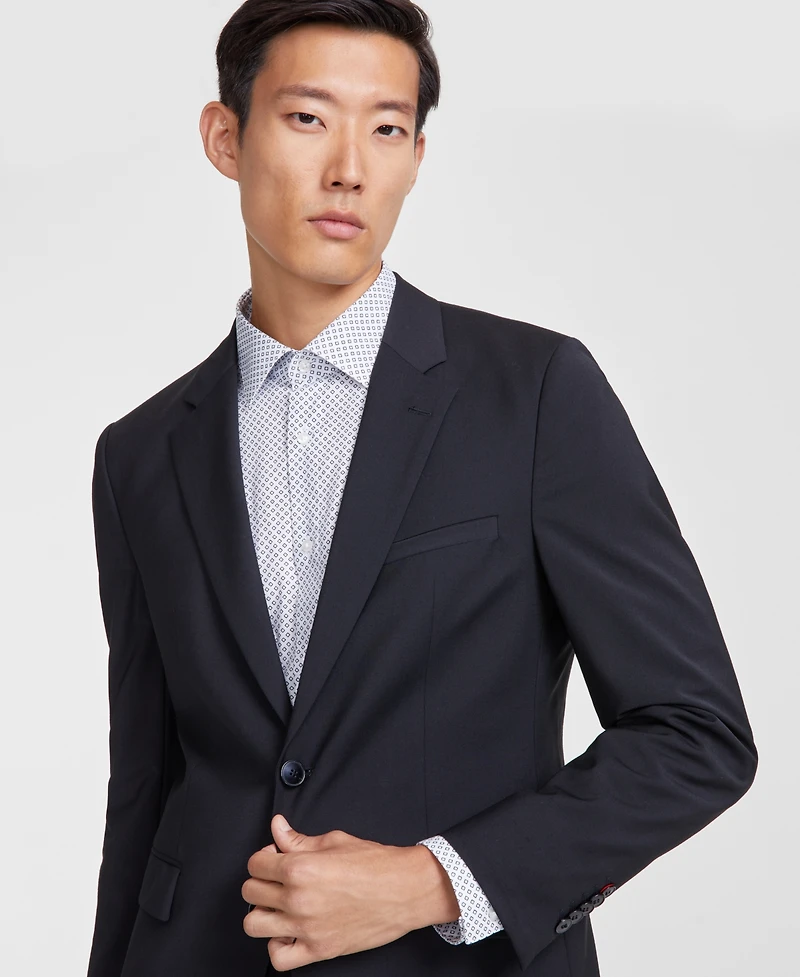 Hugo by Boss Men's Modern-Fit Solid Wool-Blend Suit Jacket