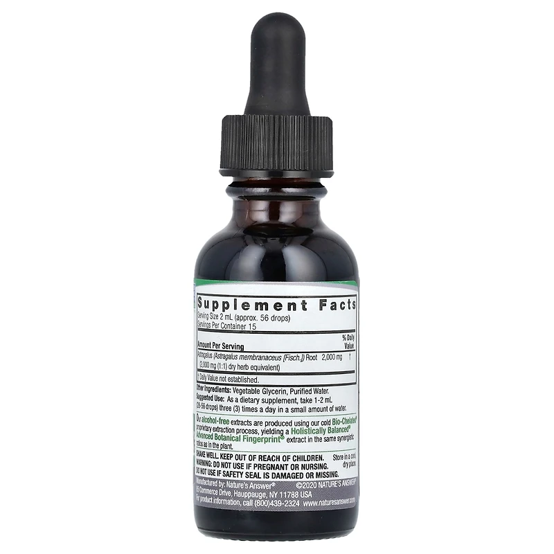 Nature's Answer Astragalus Root Fluid Extract Alcohol-Free 2 000 mg - 1 fl oz (30 ml)