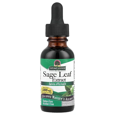 Nature's Answer Sage Leaf Extract Alcohol-Free 255 mg - 1 fl oz (30 ml)