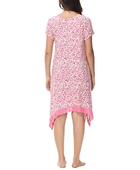 Lori Goldstein Women's Printed Short Sleeve Sleepshirt
