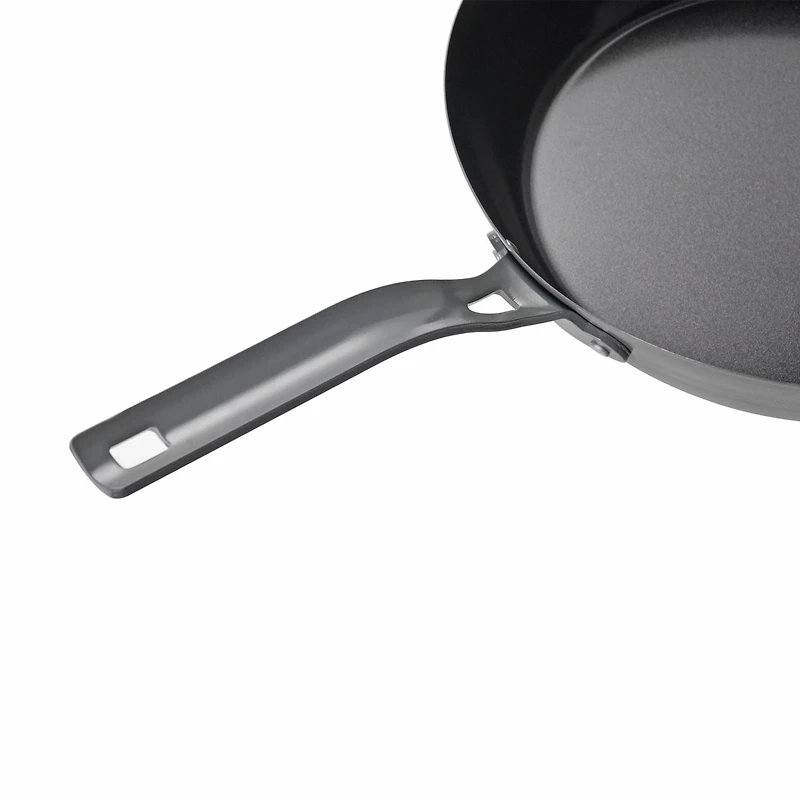 Commercial Chef 12" Carbon Steel Skillet, Non Stick Frying Pan with Ceramic Coating, Safe for Any Cooktop, Oven or Grill, Lighter and Cools Faste