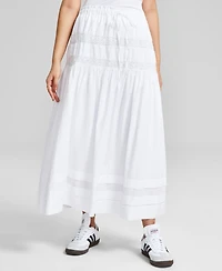 And Now This Women's Tie-Waist Lace-Inset Maxi Skirt, Exclusively at Macy's