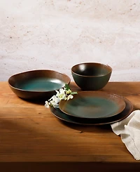 Bloomhouse Reactive Glaze 16-Pc Dinnerware Set, Service for 4