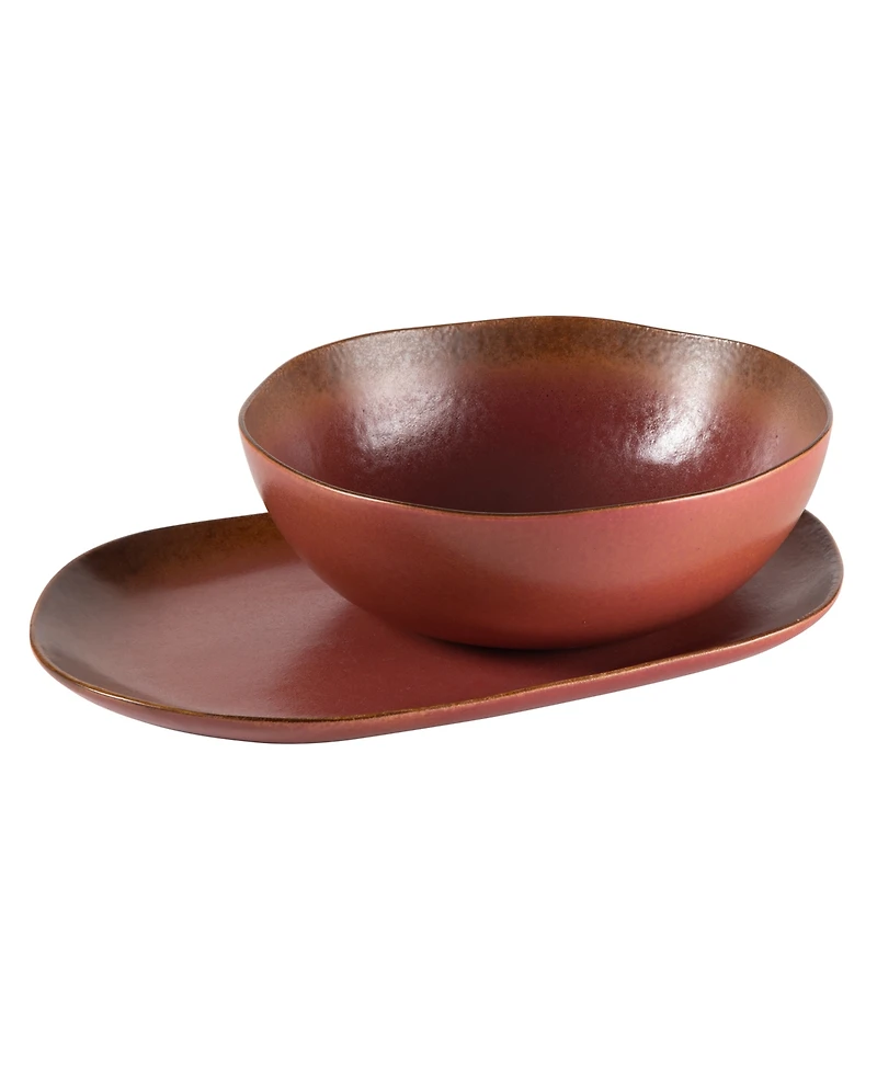 Bloomhouse 2 Piece Serving Platter Bowl Set, Service for 2