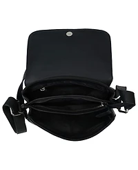 Mancini Pebble Alison Leather Crossbody Handbag
