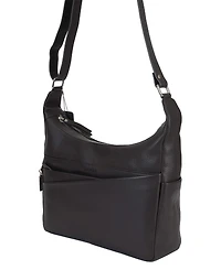 Mancini Pebble June Leather Crossbody Handbag