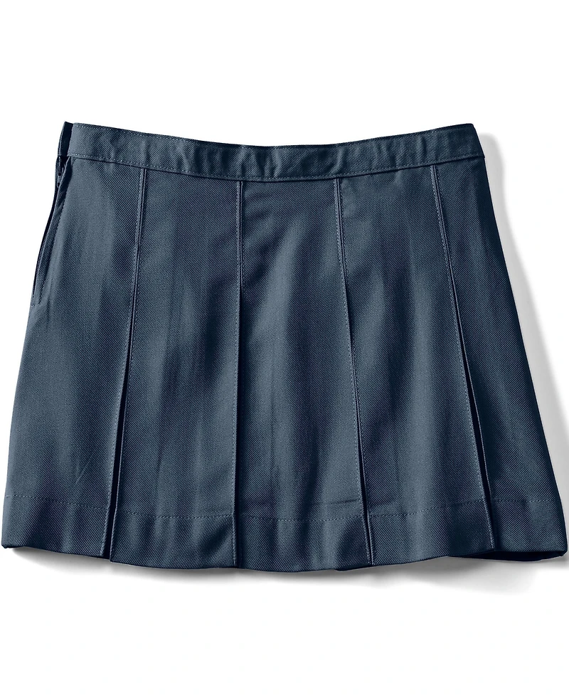 Lands' End Big Girls Box Pleat Skirt Above the Knee