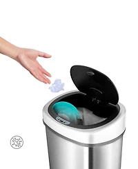 Ninestars Rectangular Motion Sensor Trash Can 13.2 Gallon