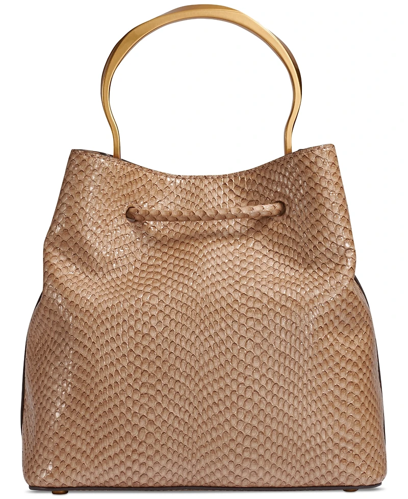 Donna Karan New York Lawrence Python Top Handle Bucket