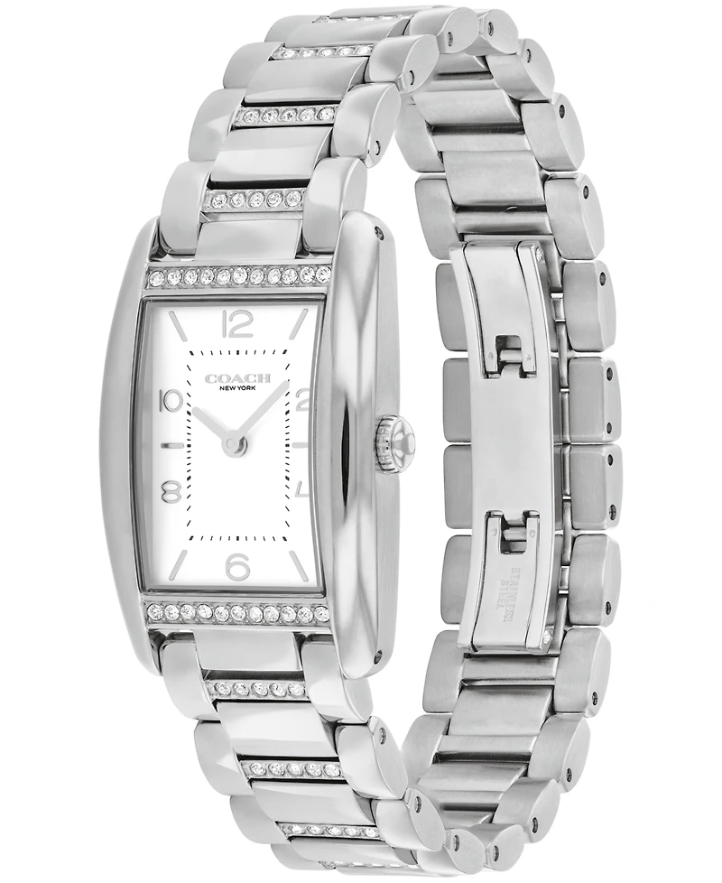 Coach Women's Reese Silver-Tone Stainless Steel Crystal Watch 24mm
