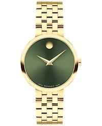 Movado Women Museum Classic Swiss Quartz Gold Pvd 29.5mm Watch