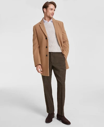 Calvin Klein Men's Prosper Wool-Blend Slim Fit Overcoat
