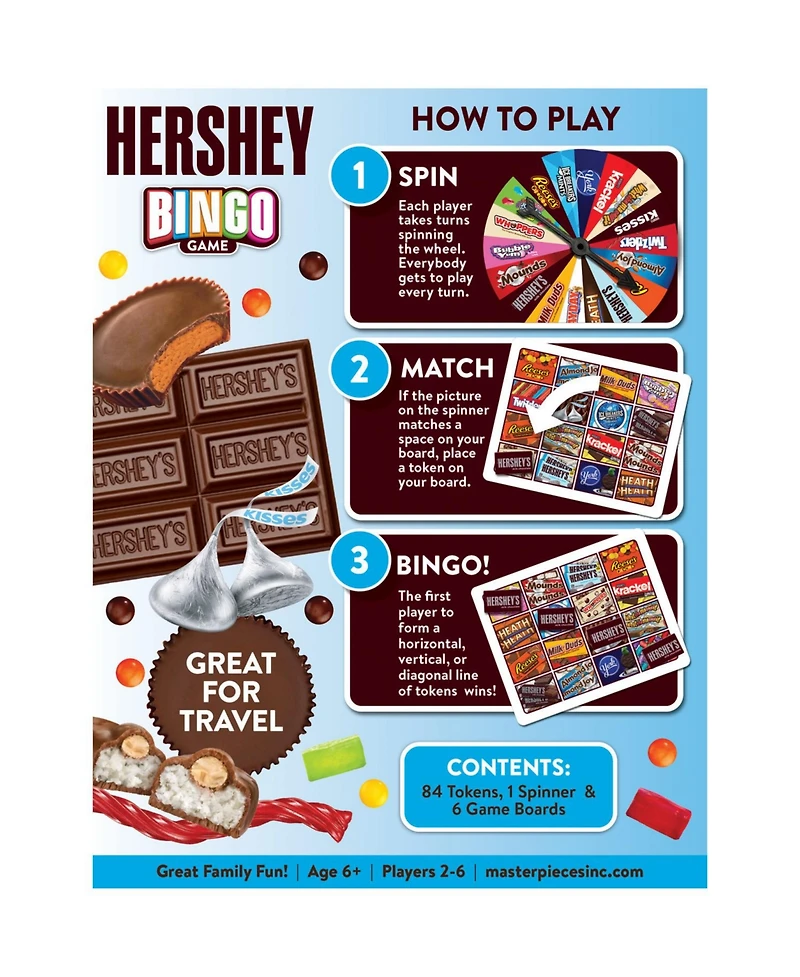 MasterPieces Games - Hershey's Chocolate Bingo Game for Kids