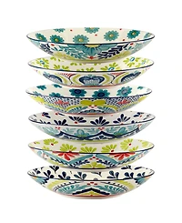 Certified International Talavera Set of 6 Soup or Pasta Bowls, 6 Asst