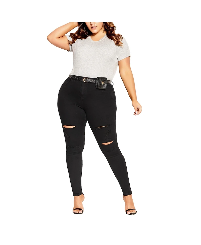 Plus Harley Rock N Roll Skinny Jean