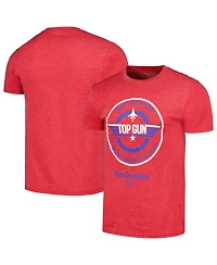 Men's Contenders Clothing Heather Red Top Gun Crest T-shirt