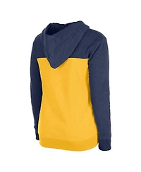 Women's New Era Navy Milwaukee Brewers Colorblock Full-Zip Hoodie Jacket