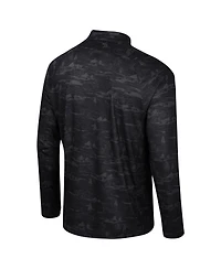 Men's Colosseum Black Florida State Seminoles Carson Raglan Quarter-Zip Jacket