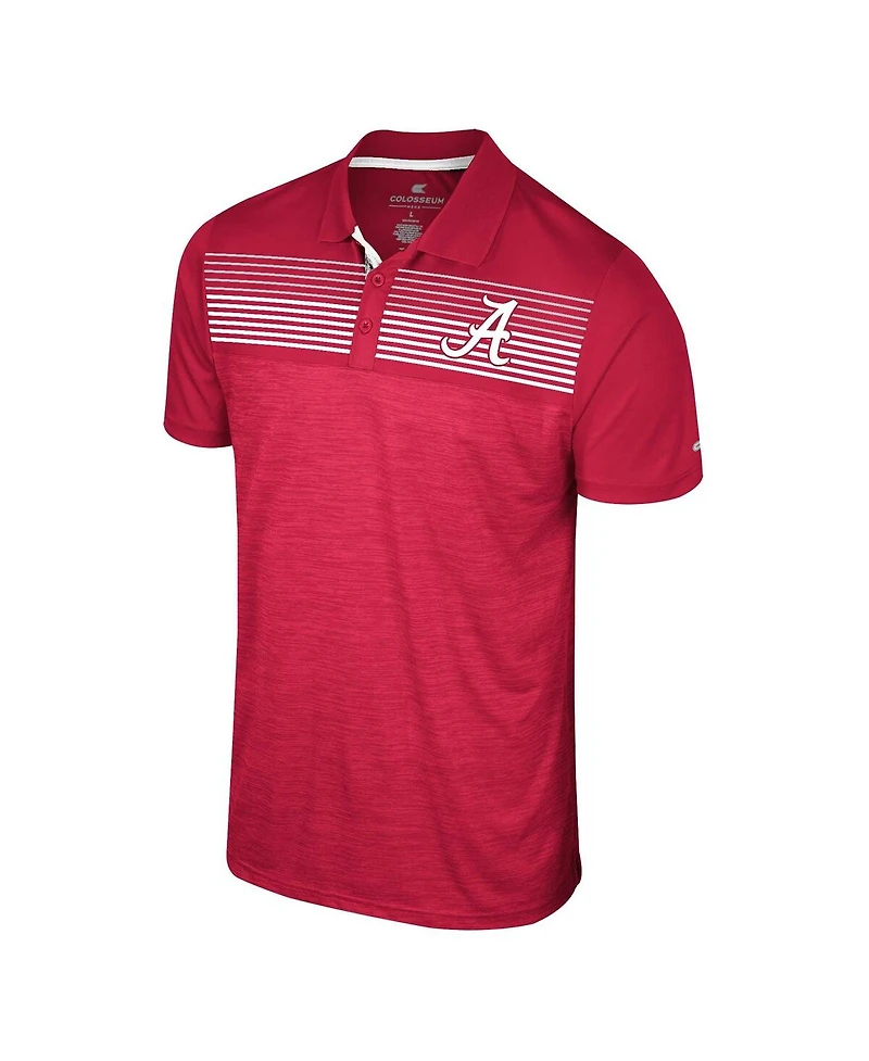 Men's Colosseum Crimson Alabama Tide Langmore Polo Shirt