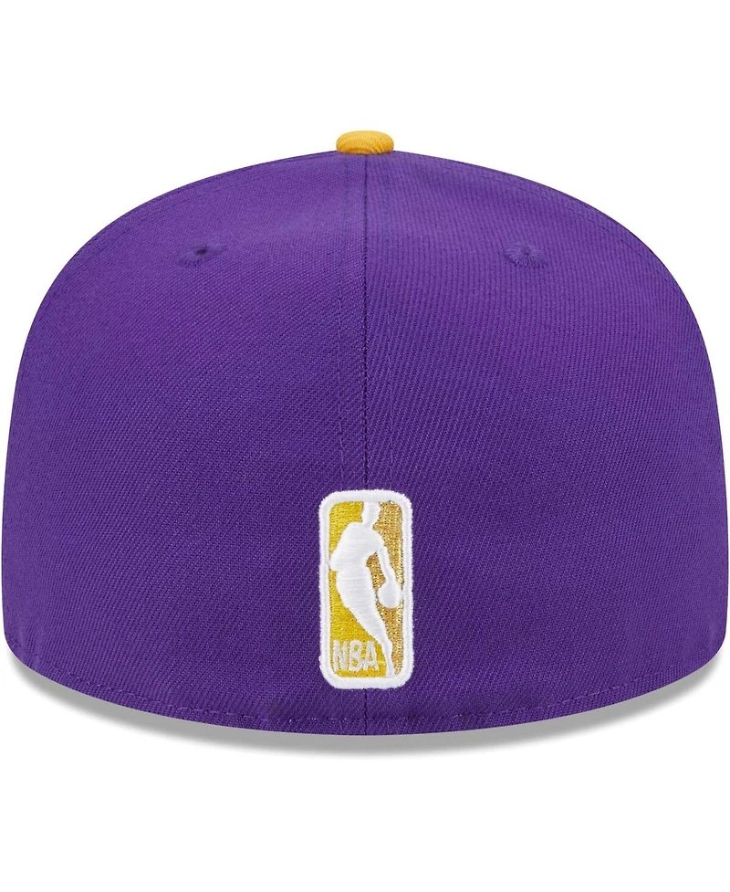 Men's New Era Purple, Gold Los Angeles Lakers Gameday Pop Stars 59FIFTY Fitted Hat