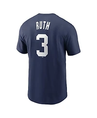Men's Nike Babe Ruth Navy New York Yankees Fuse Name and Number T-shirt