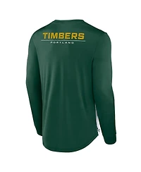 Men's Fanatics Green Portland Timbers Mid Goal Long Sleeve T-shirt