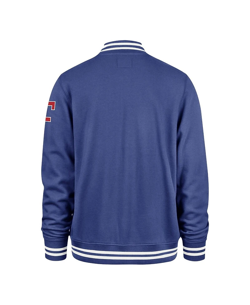 Men's '47 Brand Royal Texas Rangers Wax Pack Pro Camden Full-Zip Track Jacket