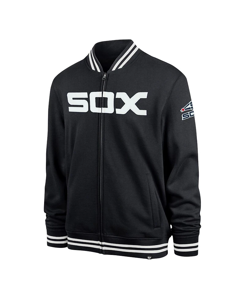 Men's '47 Brand Navy Chicago White Sox Wax Pack Pro Camden Full-Zip Track Jacket