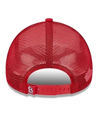 Men's New Era White, Red St. Louis Cardinals Stacked A-Frame Trucker 9FORTY Adjustable Hat