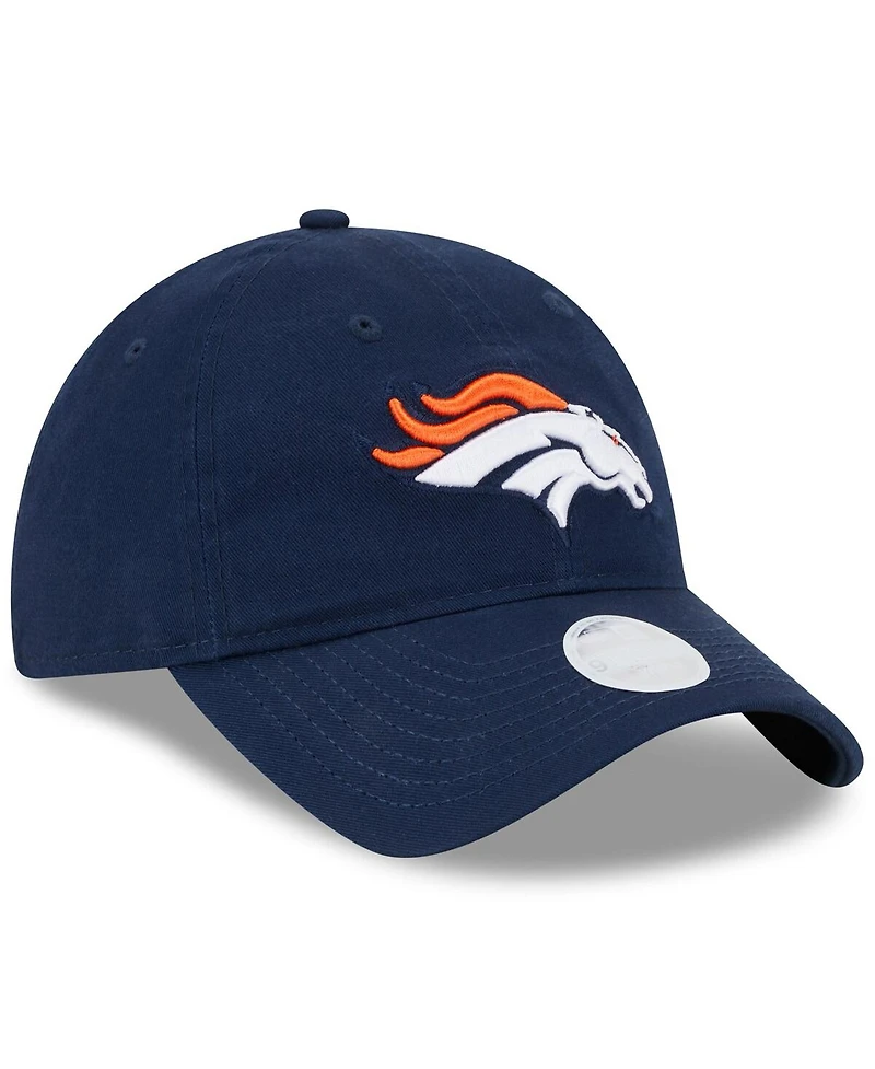 Women's New Era Navy Denver Broncos Main Core Classic 2.0 9TWENTY Adjustable Hat
